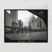 Chicago, Illinois in Black en White Briefkaart (Voorkant)