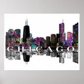 Chicago, Illinois in graffiti Poster (Voorkant)