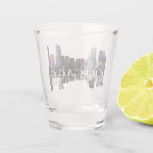 Chicago Illinois in graffiti Shot Glass Shot Glas (Achterkant)