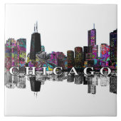 Chicago, Illinois in graffiti Tegeltje (Voorkant)