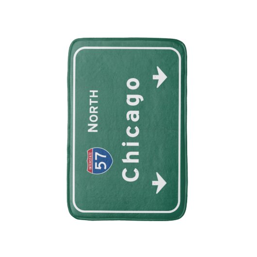 Chicago Illinois Interstate Highway Freeway Road : Badmat (Voorkant Verticaal)