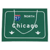 Chicago Illinois Interstate Highway Freeway Road : Groot Cadeauzakje (Voorkant)