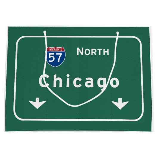 Chicago Illinois Interstate Highway Freeway Road : Groot Cadeauzakje (Voorkant)