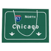 Chicago Illinois Interstate Highway Freeway Road : Groot Cadeauzakje (Achterkant)