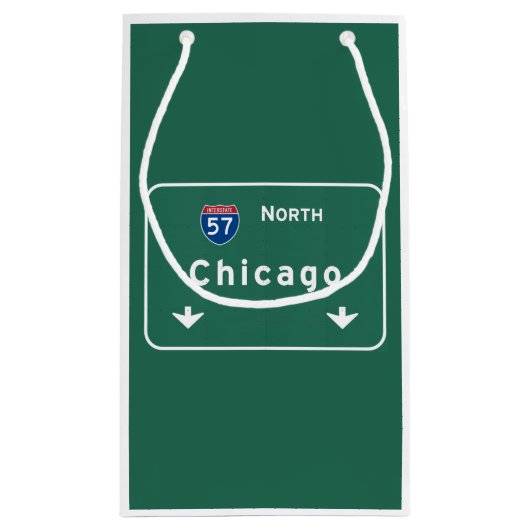 Chicago Illinois Interstate Highway Freeway Road : Klein Cadeauzakje (Achterkant)