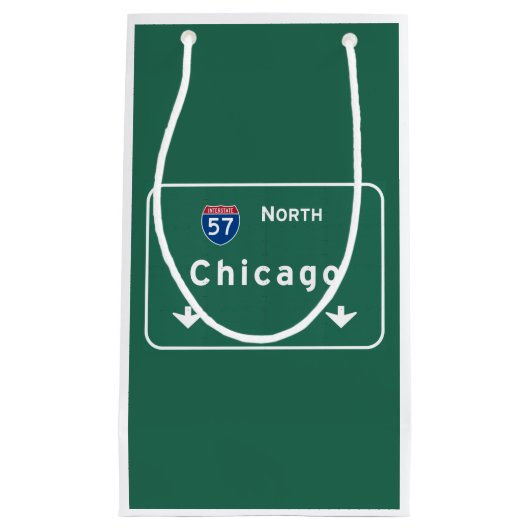 Chicago Illinois Interstate Highway Freeway Road : Klein Cadeauzakje (Voorkant)