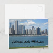 Chicago, Illinois lakefront Briefkaart (Voorkant / Achterkant)