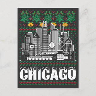 Chicago Illinois Lelijke Kerstmis Briefkaart