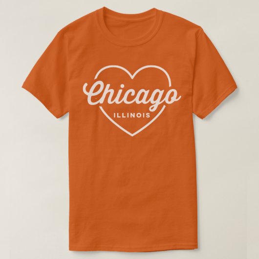 Chicago Illinois Love T-shirt (Design voorkant)