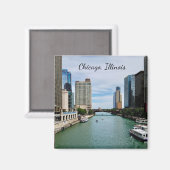 Chicago Illinois magneet (Voorkant / Achterkant)