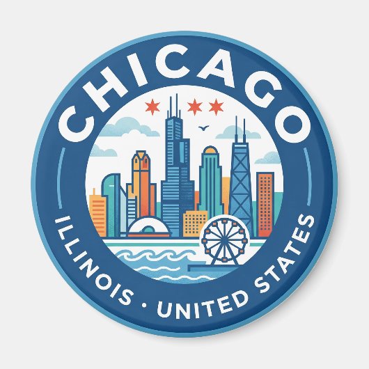 Chicago Illinois Magneet (Voorkant)