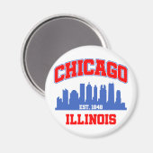 Chicago, Illinois Magneet (Voorkant / Achterkant)