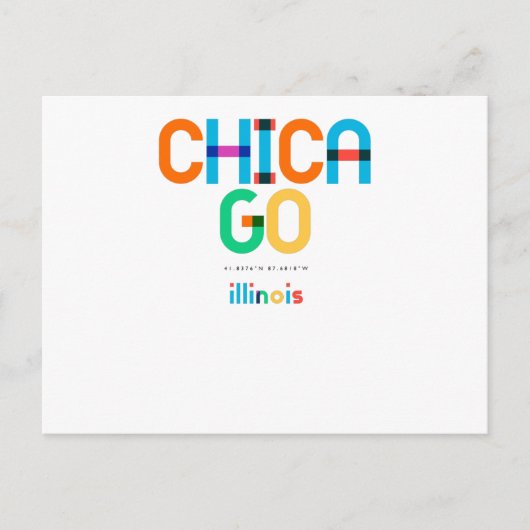 Chicago Illinois Mid Century, Pop Art, Briefkaart (Voorkant)