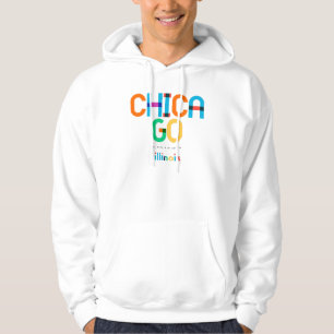 Chicago Illinois Mid Century, Pop Art, Hoodie