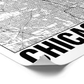 Chicago Illinois Minimalist Map Art Poster (Hoek)