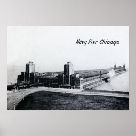 Chicago Illinois Navy Pier 1930 Poster (Voorkant)