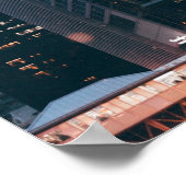 Chicago Illinois Neon Sign 's nachts Poster (Hoek)