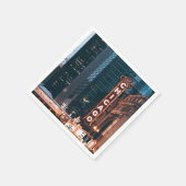 Chicago Illinois Neon Sign 's nachts Servet (Hoek)