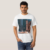 Chicago Illinois Neon Sign 's nachts T-shirt (Voorkant volledig)