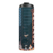 Chicago Illinois Neon Sign 's nachts Thermosbeker (Voorkant)