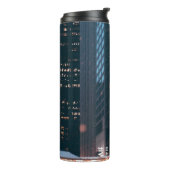 Chicago Illinois Neon Sign 's nachts Thermosbeker (Gedraaid links)