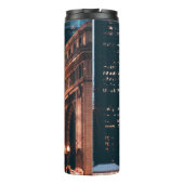 Chicago Illinois Neon Sign 's nachts Thermosbeker (Achterkant)