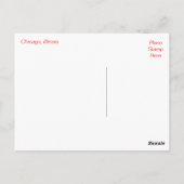 Chicago Illinois Night Skyline Travel Post Card Briefkaart (Achterkant)