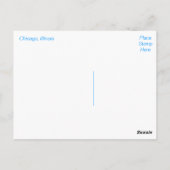 Chicago Illinois Night Skyline Verenigde Staten, V Briefkaart (Achterkant)