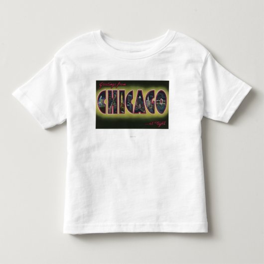 Chicago, Illinois (Nighttime) Kinder Shirts (Voorkant)