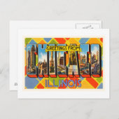 Chicago Illinois Old Vintage Travel Souvenir Briefkaart (Voorkant / Achterkant)