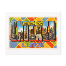 Chicago Illinois Old Vintage Travel Souvenir