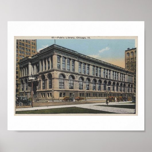 Chicago Illinois, Openbare bibliotheek, jaren 1930 Poster (Voorkant)