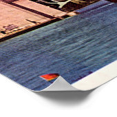 Chicago Illinois Outer Drive Bridge en Skyline Poster (Hoek)