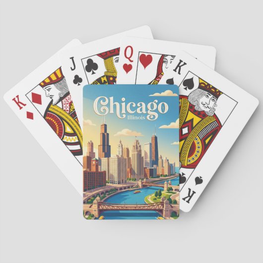 Chicago Illinois Pokerkaarten (Achterkant)