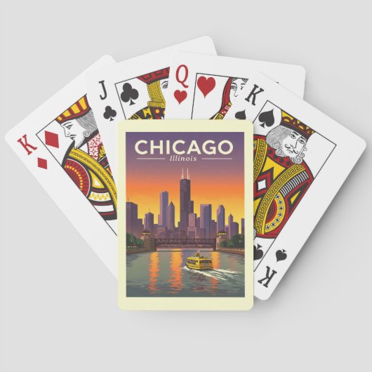  Chicago Illinois Pokerkaarten (Achterkant)