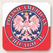 Chicago Illinois Polish Bier Onderzetter (Voorkant)