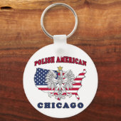 Chicago Illinois Polish Sleutelhanger (Voorkant)