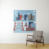 Chicago Illinois Poster Wandkleed (In Situ (horizontaal))