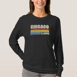 Chicago Illinois Pride Regenboogvlag Gay Pride Mer T-shirt