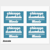 Chicago, Illinois Rechthoekige Sticker (Vel)