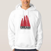 Chicago, Illinois | Red City Skyline Hoodie (Voorkant)