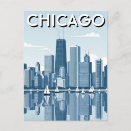 Chicago Illinois Reizen Briefkaart