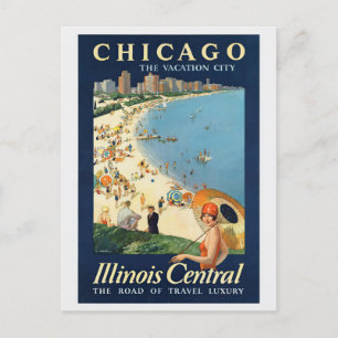  Chicago Illinois Retro Reizen Briefkaart