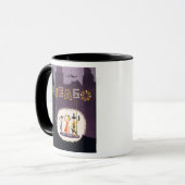 Chicago Illinois Retro Travel Poster Mok (Voorkant links)