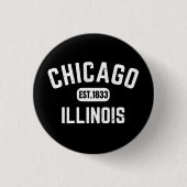 Chicago Illinois Ronde Button 3,2 Cm (Voorkant)