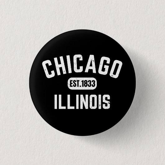 Chicago Illinois Ronde Button 3,2 Cm (Voorkant)