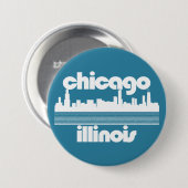 Chicago, Illinois Ronde Button 7,6 Cm (Voorkant /achterkant)