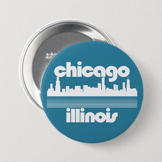 Chicago, Illinois Ronde Button 7,6 Cm (Voorkant /achterkant)