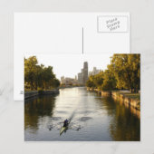 Chicago, Illinois, Rowers in Lincoln Park lagune Briefkaart (Voorkant / Achterkant)