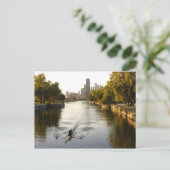 Chicago, Illinois, Rowers in Lincoln Park lagune Briefkaart (Staand voorkant)